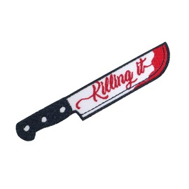 pipomama Knife Killing it Iron Iron on Patches for Clothing Embroidered Applique Patch Iron on Patch Badge Sew On Emblem DIY Craft