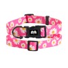 QQPETS Adjustable Soft Dog Collar: Print Flower Pink Multicolor Cute