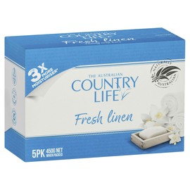Country Life Fresh Linen Bar Soap 5 Pack