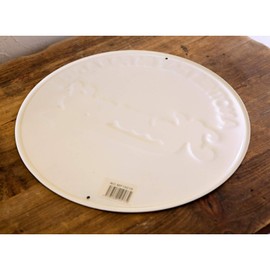 Akizuki Boeki MP19016 Antique Embossed Plate, Round ANOTHER DAY IN PARADISE, Φ11.8 inches (30 cm)