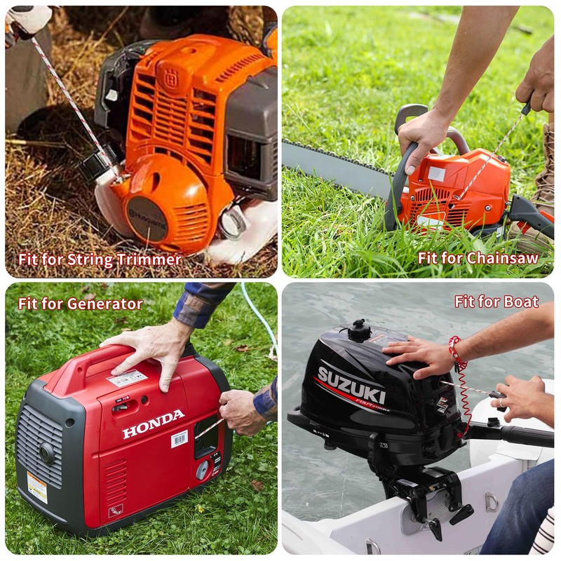 2 Packs Pull Cord Handle, Gasoline Engine Pull Starter Handle