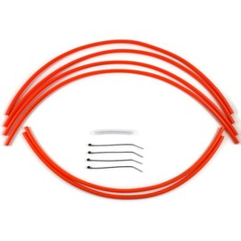 Carburetor Vent Overflow Hose Kit compatible with 1987-2006 Yamaha Banshee 350 Mikuni Keihin Carb (4mm ID Aftermarket Bowl Drains, Solid Orange)