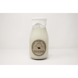 Milk Reclamation Barn Coconut Cream Milk Bottle Jar Candle, 12.5 Oz, Home Fragrance Accessories