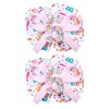 3.5in Glittery Happy Birthday Ribbon Hair Bow Clips for Teens
