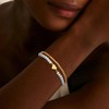 Gold Initial Bracelet for Women Trendy Gold Pearl Bracelet Stack