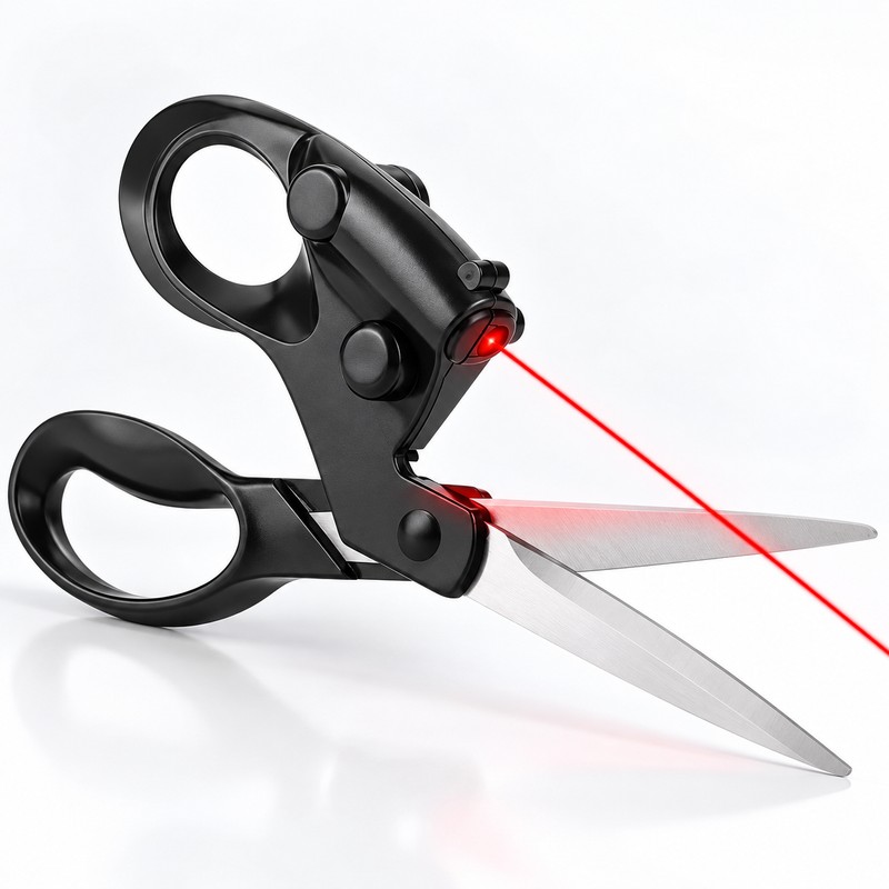 Laser Guided Scissors for Crafts and Sewing – Straight Cutting