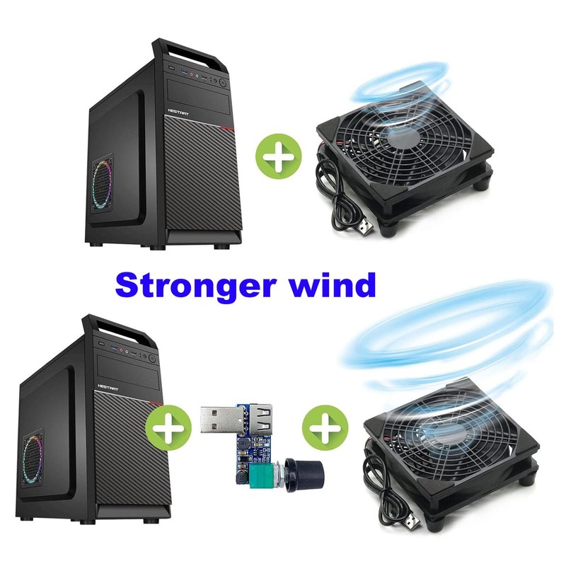 RUNCCI-YUN 4 Pack USB Fan Speed Controller, Mini Fan Speed