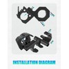 ADTOPI Quick Release Rubber Clamp Metal Roll Bar Clamp Mounting