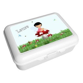 CreaDesign, Children's Lunch Box White with Compartments Insert, Ideal for Nursery and School, Forest Fairy, 13.9 x 19 x 7 cm, Volume 1 Litre