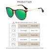 WOWSUN Vintage Round Polarized Sunglasses for Women and Men, green