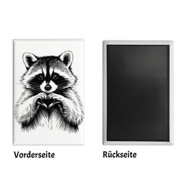 Waschbär zeigt Herz Souvenir Magnet für Tierliebhaber als perfektes Valentinstagsgeschenk niedliches Tier