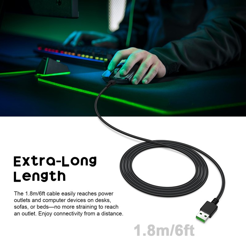 Razer Mouse Charging Cable Compatible with Razer Naga Pro 20000