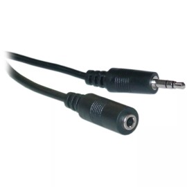 CABLE WHOLESALE 6ft 3.5mm Stereo Extension Cable, 3.5mm Male to 3.5mm Female  10A1-01206