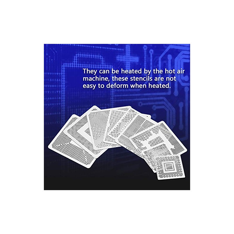 BGA Stencils, 33 Pieces IC Chip BGA Rebaling Stencil Kit