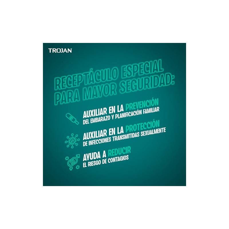 Trojan Condón Piel Desnuda, 3 piezas