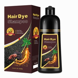 Cherry Brown Hair Dye Shampoo 3 in 1, Long-lasting & Natual Hair Color Shampoo, Herbal Ingredients Natural Shampoo Hair Dye Effect in Minutes, Gifts for Men Women 500ml