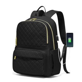 VGOCO Laptop Backpack Purse for Women,Work Business Computer Backpack 15.6 Laptop Bag Water Resistant College Teacher Backpack Mens Carry on Travel Backpack with USB Port Daypack Black