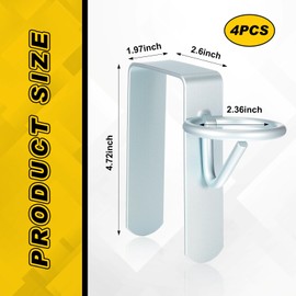 Otoolling 4 Pcs Horse Water Bucket Hook Portable Horse Bucket Hangers Removable Equestrian Stall Accessories Feeding Supplies Hang on Stall Walls or Doors