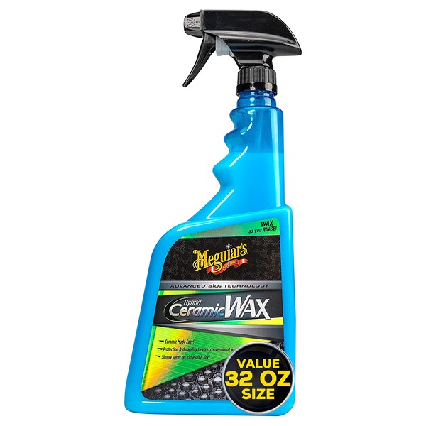 Meguiar's Hybrid Ceramic Spray Wax - SiO2 Hybrid Technology in an Easy-to-Use Spray Application That Delivers Long-Lasting Protection - 32 Oz
