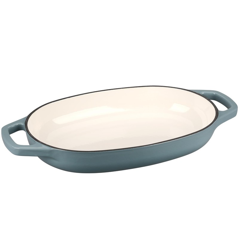 EDGING CASTING Enameled Cast Iron Oval Dutch Oven Pot with