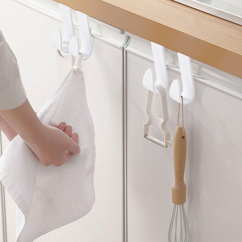 UFURMATE Over Cabinet Door Hooks, 8Pcs Plastic Over Door Single