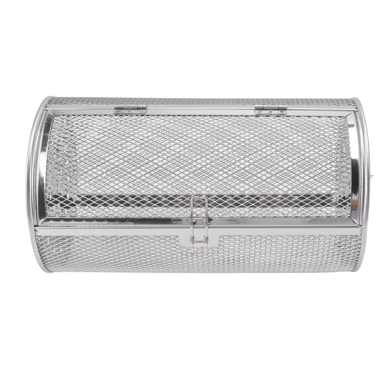 Rolling Grilling Basket Stainless Steel Grill Cage Round Stainless Steel