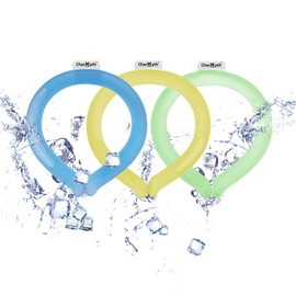 Neck Cooling Tube, Cooling Starts Below 15°C (59°F), Reusable Neck Cooler, Neck Cooling Tube for Summer Outdoor Indoor Cooling and Heat Dissipation (Yellow, Green, Blue)