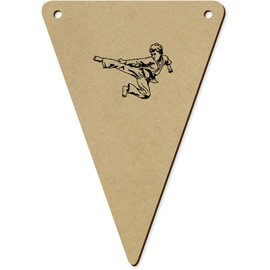 5 x 140mm 'Karate Kick' Wooden Bunting Flags (BN00063734)