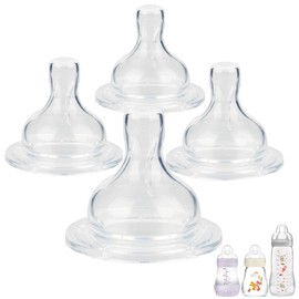Silicone Nipple for MAM Easy Start Bottle,Easy Active Bottle and Glass Baby Bottles,Size 3 Nipples,Fast Flow,4m+, 4 Count