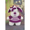 Knitting by Post Knitting Pattern Burgundy Bunny from A Cute