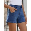 Sidefeel Women's Jean Shorts High Waisted Fashion Zimbaplatinum Denim Summer