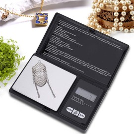 Digital Scales Mini High Precision LED Digital Pocket Scales Gold Silver Diamond Jewellery Stone Measuring Tools Balance (500g/0.1g)
