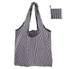 Extra Large Reusable Foldable Ladies Shopping Bag Eco Tote Handbag Fold Away Shopper Bag UK (Classic Stripes)