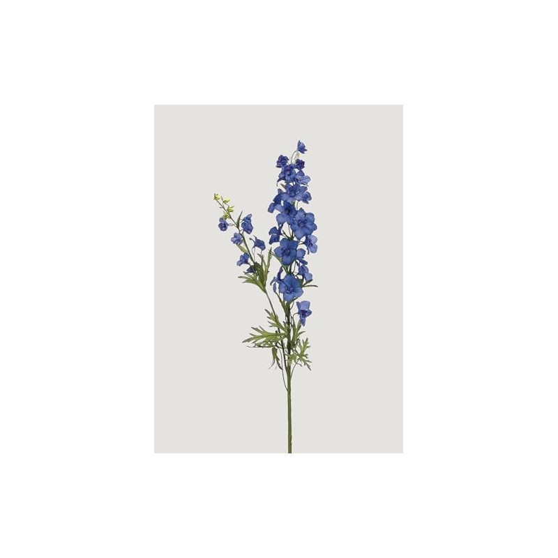 Blue Faux Blooming Delphinium Flower - 39"