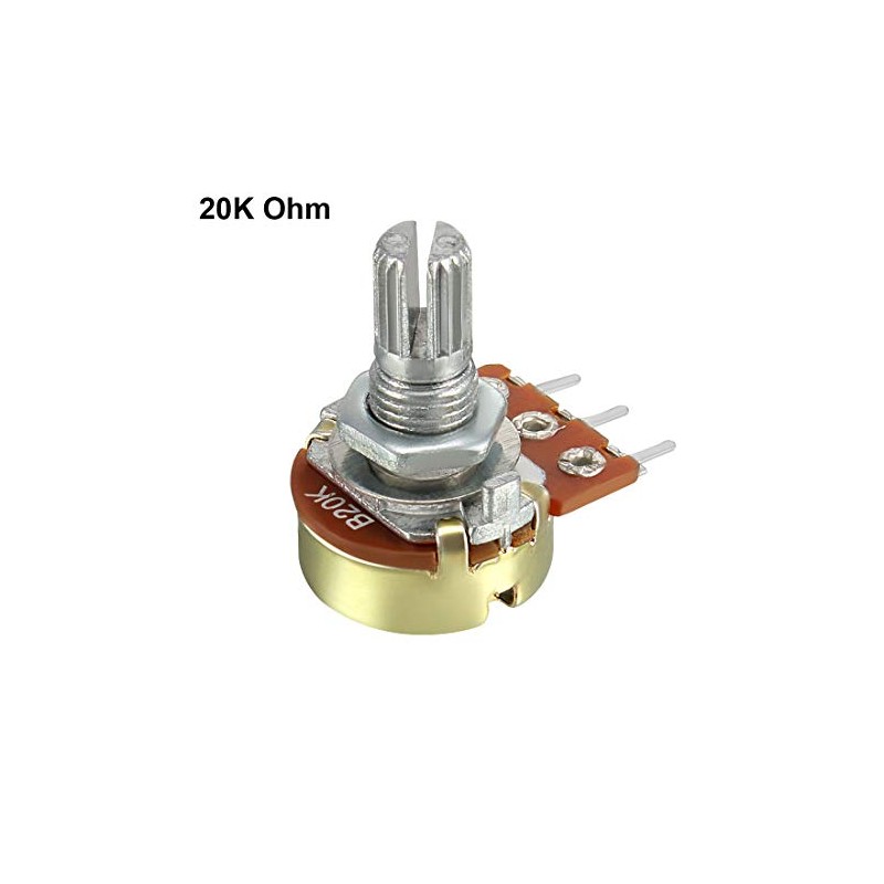 sourcing map WH148 20K Ohm Variable Resistors Single Turn Rotary