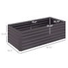 Outsunny Galvanized Raised Garden Bed Kit with Reinforcing Bars, Large