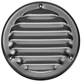 LIRAST 4" Round Vent Cover for Wall and Ceiling - Aluminum Alloy Soffit Vents for Outdoor and Indoor - Metal HVAC Return Air Grille with Mesh - External Diameter: 5.32"