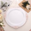 Morejoy 100 Pieces Rose Gold Plastic Plates - Rose Gold