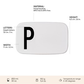 Design Letters Stilvolle brotdose für kinder und erwachsene (A-Z) | lässig brotdose perfekt für Schule, Arbeit und Unterwegs | Premium lunch box for kids | brotdose mädchen, brotdose schule jungen