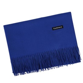 Foresters Unisex 100% Pure Cashmere Lightweight Woolen Scarf/Shawl Gift for Christmas, Comes in a Luxury Gift Box (Royal Blue)