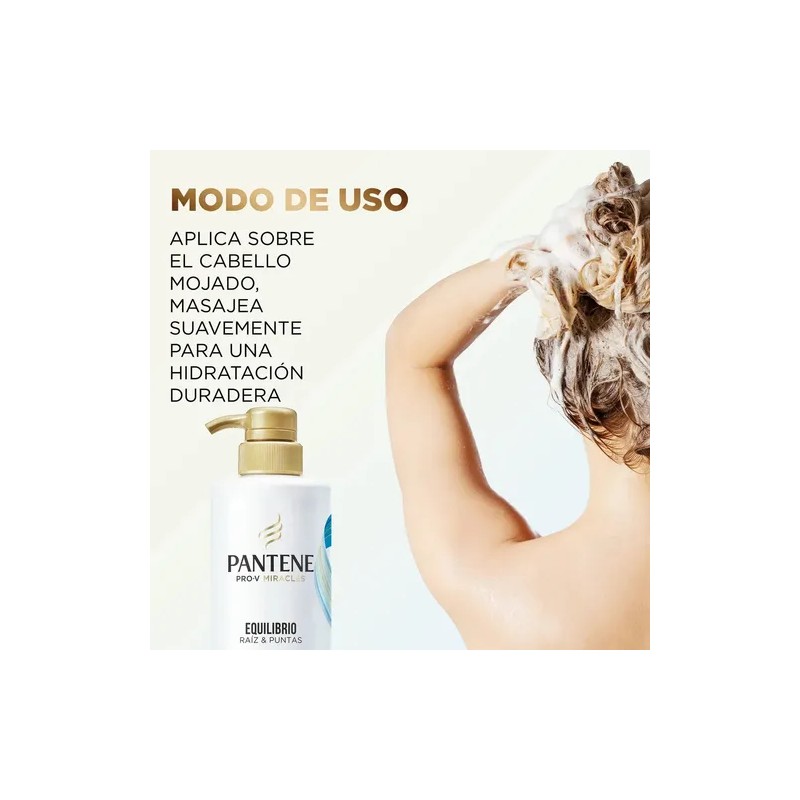 Shampoo Equilibrante Pantene Pro Miracles Equilibrio Raíz Puntas 510