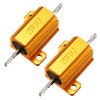 sourcing map 2pcs 25W 1k Ohm Aluminium Housing Load Wire