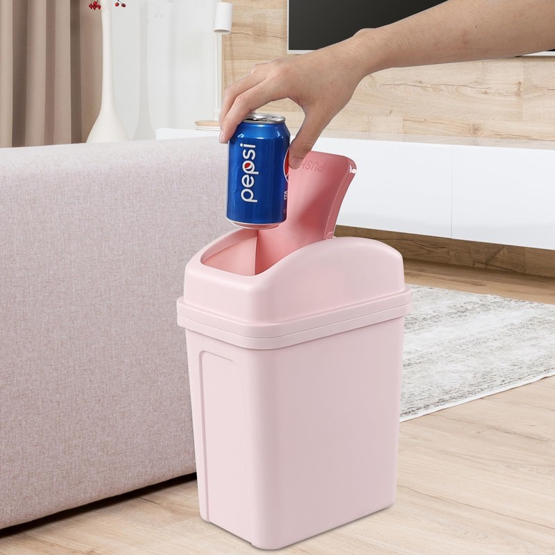 Ikando 7 L Small Swing Lid Trash Bin, Dustbin Paper