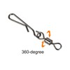 PATIKIL 20pcs 31lb Stainless Steel Fishing Rolling Swivel with Hanging