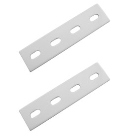 JCBIZ 2pcs White 6" Heavy Duty Mending Plate Flat Straight Metal Steel Repair Fixing Bracket Connector
