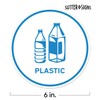 Sutter Signs Recycling Stickers for Trash Can, 6" Wide |