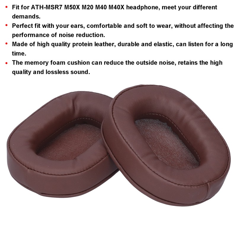 Replaceable Memory Foam Ear Pad Headphone Cover Fit for ATHMSR7