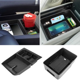 Neepiar Center Console Organizer Tray Compatible with 2024 2025 Hyundai Santa Fe Interior Storage Box Insert Secondary Accessories (2PCS Center Console Tray)