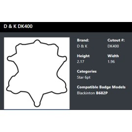 D&K 440 Hidden Badge & ID CREDIT CARD CASH Wallet CUTOUT DK400 Blackington B682P