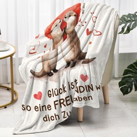 Einanmut Best Friend Gifts, Blanket Gifts for Girlfriend, Birthday Gift, Best Friend, Birthday Gift for Girlfriend, Gift Blanket, 157 x 132 cm